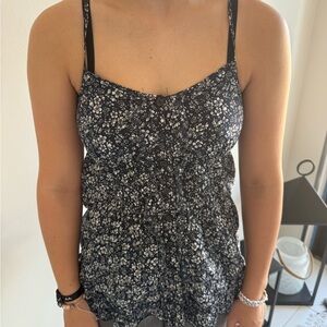 Express Black and White Floral Camisole